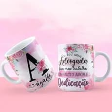 Caneca de Cerâmica Personalizada Inicial e profissão