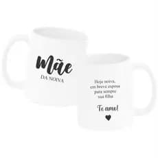 Caneca casamento Pai da NOIVA, Mãe, Irmão Avós, presente em porcelana, Convite de casamento, Familia e parentes  Oferta