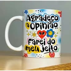 Caneca de Porcelana Personalizada - Xícara com Frases Divertidas e Engraçadas - Indelicadas