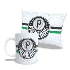 KIT CANECA + ALMOFADA PALMEIRAS, PALESTREA PRESENTE IDEAL VARIOS OUTROS MODELOS