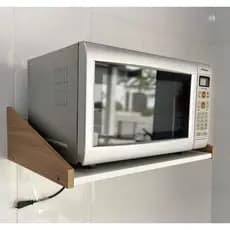 Suporte para Microondas 35L Branco com laterais Madeirado