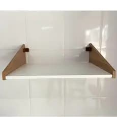 Suporte Nicho para Microondas 35L Branco com Madeirado