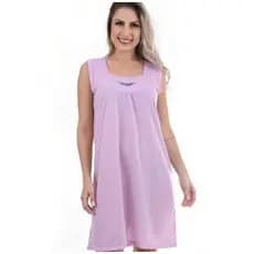 Camisola Regata Feminina Grande Senhora em Malha Verão Vestido Longo Confortável