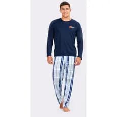 Pijama masculino longo conjunto inverno malha homem frio qualidade roupa masculina adulto
