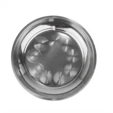 Bandeja de Inox 25cm Redonda Prata