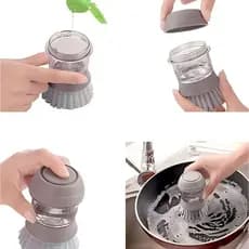 Escova de Aço Multiuso c/ Dispenser – Limpa Panela, Fogão e Louça p/ Cozinha