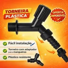 Torneira Para Jardim Tanque Com Bico 1/2 Com Adaptador 3/4