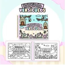 Livro de Colorir com Versículos Bíblicos | 50 Páginas Devocionais – Papel Premium e Capa Dura