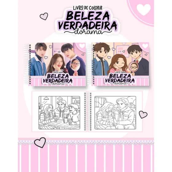 Livro de Colorir True Beauty | 50 Ilustrações Inspiradas no Dorama