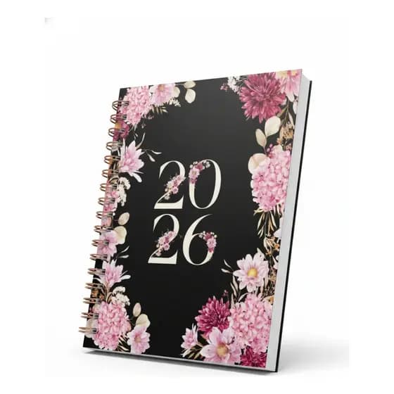 Agenda 2026 Personalizada Feminina Nome Planner Espiral