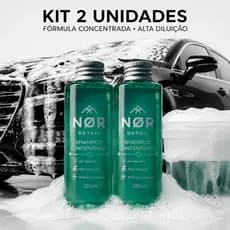 Kit 2 Shampoo Automotivo Concentrado Nør Detail pH Neutro Rende até 100L Sujeira pesada Auto novo