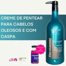 Creme de Pentear Leave-in para Cabelos com Caspa, Pontas Secas, Oleosos e Mistos WF RE-CUPPER 1L