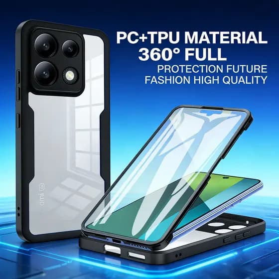 Capa Traseira Frontal De Corpo Inteiro Para Xiaomi Poco X8 X7 X6 X5 X4 F5 F6 F7 M6 M7 M8 Pro C85 C75 C65 C55 C71 Redmi 1