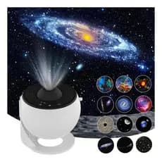 Luminaria 12 em 1 Projetor Luz Noturna Estrela Galaxia 360 LED Girado Ceu Estrelado Lua Ws5807