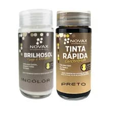 Tinta rápida + brilhosol pós pintura novax 90ml  para couro cru atanado soleta artesanato sapato calçados solas