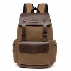 Mochila Bolsa Lona Vintage Notebook Executiva Trabalho Espaçosa
