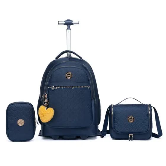Kit Mochila Bolsa Escolar Juvenil Lancheira Estojo Feminino Resistente Primicia