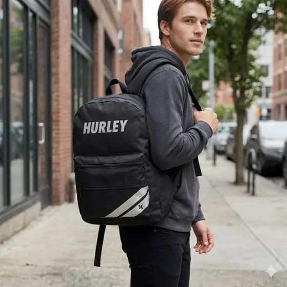 Mochila Escolar Unissex Casual Hurley Reforçada Faculdade