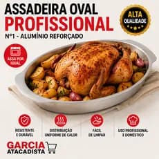Assadeira Oval Oblonga Nº1 32cm Alumínio Profissional | Forma para Bolo, Massas e Assados Assa Fácil Do Forno Para Mesa