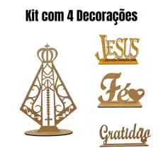 Palavra Decorativo Gratidão com Base, Sala, Cozinha, Ambiente