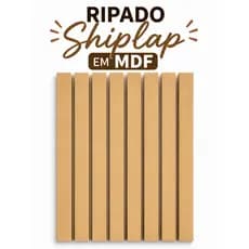 Ripado Shiplap MDF Cru 3mm Painel Decorativo Kit para Parede, Escritório, Cabeceira Cama