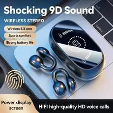 Fone de ouvido com clipe X51, fone de ouvido Bluetooth sem fio, fone de ouvido para jogos com função de cancelamento de