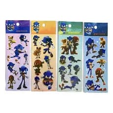 KIT Cartelas Personalizadas de Adesivos Infantil Sonic