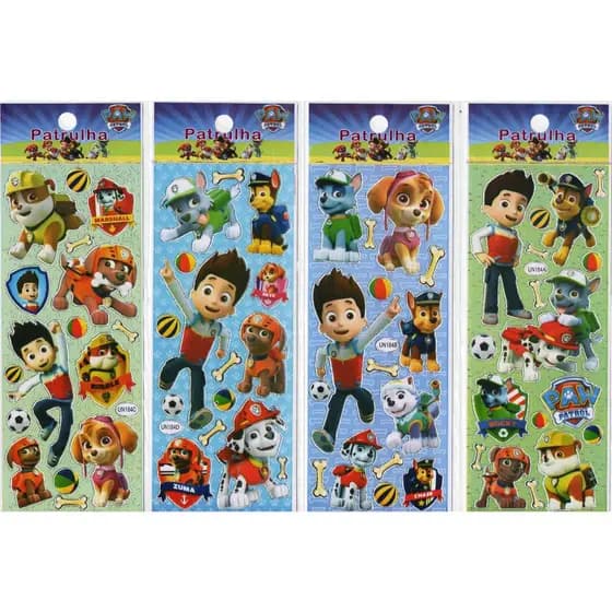 15/20/30/50 Cartelas Adesivos Personalizados Stickers Infantil