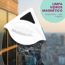 Limpa Vidros Magnético Com Super Ímã - Rodo Mágico Dupla Face - kaftor