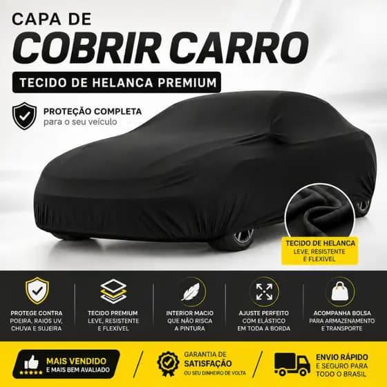 Capa de Carro Anti Poeira Tecido Helanca Premium Para Todos o Tipos de Tamanho P M G GG