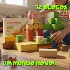 Kit Blocos Minecraft Magnéticos 72 Peças Imãs Roblox Fazenda