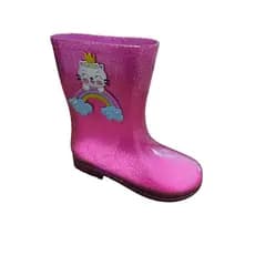 Bota Galocha Borracha Infantil Chuva Menina Glitter com Palmilha Confortável Charmosinha