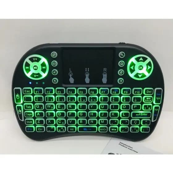 Mini Teclado Controle Sem Fio Para Smart Tv, Tv Box e Pc