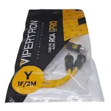 Cabo Rca Injetado Y 1 Femea + 2 Macho 25cm 4mm Vipertron