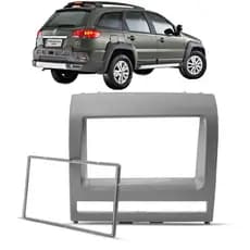 Moldura Fiat Palio Weekend 2 Din 2003 A 2012 Cinza Kiron