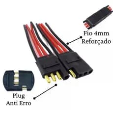 Cabo Som 4 Vias De 4mm / Plug Para Caixa