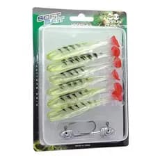 Isca Artificial Shad Soft Bait W 201 Glubs Silicone Maruri 6 und + 2 Anzol jig head