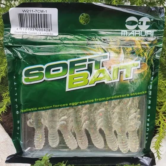 Isca artificial Soft Bait modelo W211 c/ 8 un 7cm 3g Maruri