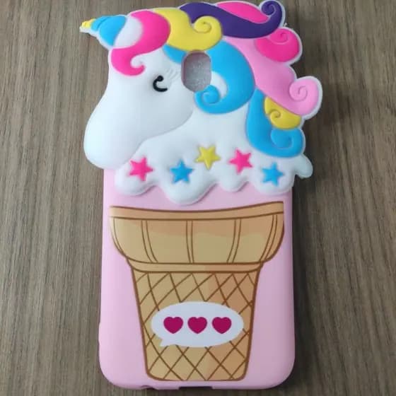 capa de celular infantil Samsung J5 pro unicórnio desenho