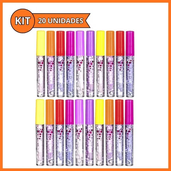Kit 20 Gloss Brilho Labial Frutas Tutti-fruit Bfashion Lembrancinha Atacado Bella Femme