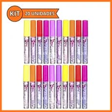 Kit 20 Gloss Brilho Labial Frutas Tutti-fruit Bfashion Lembrancinha Atacado Bella Femme