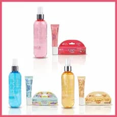 Kit Body Splash Fragrância Floral Adocicado e Hidratante Labial com Cor Lip Balm Efeito Gloss