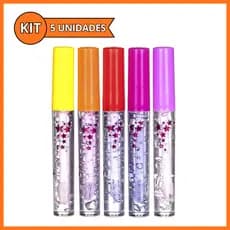 Kit 5 Gloss Brilho Labial Frutas Tutti-fruit Bfashion Lembrancinha Bella Femme