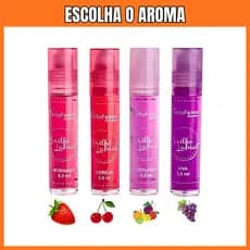 Kit 5,10 ou 20 Gloss Brilho Labial Frutas Roll on Hidratante Lembrancinha Bella Femme