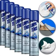 Kit 6 Limpa Tênis Premium Espuma Mágica Limpeza Profunda a Seco Tira Encardido - Petroplus