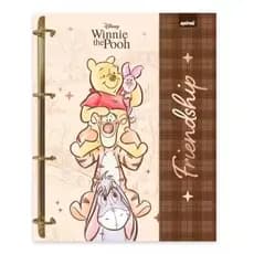 Caderno Universitário Argolado Capa Dura com imã, 10 x 1, 160 Folhas, Ursinho Pooh, Spiral Pooh - PT 1 UN