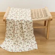 Happyflute Muslin Blanket 70 % Bamboo + 30 Algodão Toalha De Banho Macia Para Bebê Recém-Nascido Saco De Dormir Capa Carrinho De Passeio 120 * 110CM