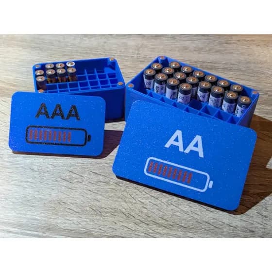 Organizador de pilhas Caixa para pilhas Porta pilhas Organizador AA AAA Caixa para pilhas 9V  Caixa
