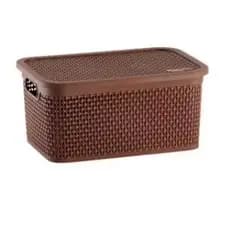 Cesto Organizador Multiuso Rattan – Caixa Organizadora 2,5 litros para Geladeira, Gaveta e Banheiro