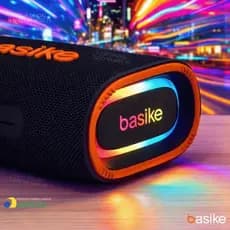 [ORIGINAL] Caixa de Som BASIKE 15W RMS POTENTE Bluetooth Portátil TWS LED 6h de Música Prova d'Água